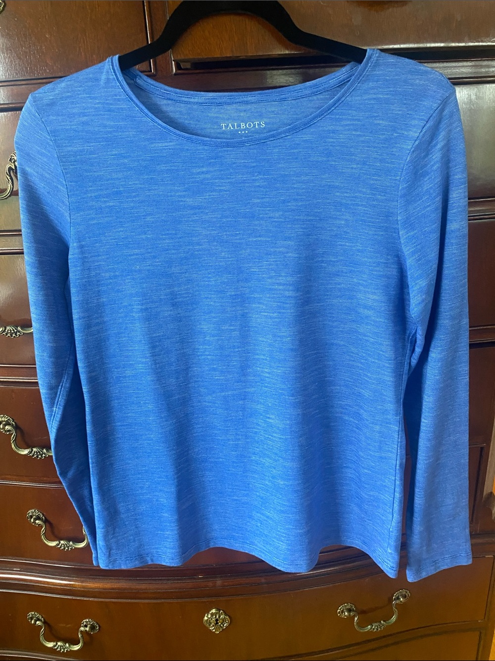 Talbots Heathered Royal Blue Long Sleeve Tee